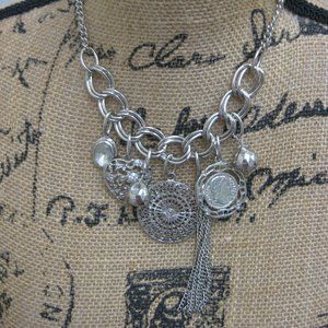 NWOT Express charm chain statement necklace